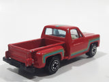 1980s Yatming Chevy Stepside Red Pickup Truck No. 1601 Die Cast Toy Car Vehicle - Made in China