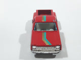 1980s Yatming Chevy Stepside Red Pickup Truck No. 1601 Die Cast Toy Car Vehicle - Made in China