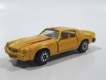 Vintage Yatming Chevy Camaro Z28 Yellow No. 1077 Die Cast Toy Muscle Car Vehicle with Opening Doors