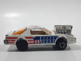 Vintage Majorette Pontiac Firebird Trans Am White Die Cast Toy Car Vehicle with Blown Motor