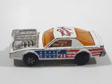 Vintage Majorette Pontiac Firebird Trans Am White Die Cast Toy Car Vehicle with Blown Motor