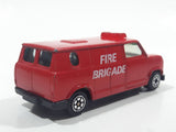 Vintage Yatming No. 1501 Ford Econoline E-150 Fire Brigade Red Van Die Cast Toy Car Emergency Rescue Vehicle