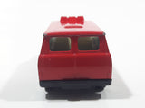 Vintage Yatming No. 1501 Ford Econoline E-150 Fire Brigade Red Van Die Cast Toy Car Emergency Rescue Vehicle