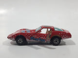 Yatming No. 1080 1980s Corvette Stingray Red #80 Dream Team Die Cast Toy Car Vehicle with Opening Doors