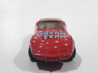 Yatming No. 1080 1980s Corvette Stingray Red #80 Dream Team Die Cast Toy Car Vehicle with Opening Doors