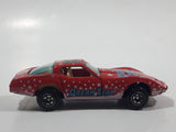 Yatming No. 1080 1980s Corvette Stingray Red #80 Dream Team Die Cast Toy Car Vehicle with Opening Doors