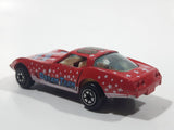 Yatming No. 1080 1980s Corvette Stingray Red #80 Dream Team Die Cast Toy Car Vehicle with Opening Doors