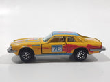 Yatming No. 1076 Jaguar XJS Grand Tourer #76 Man Made Machine Yellow Die Cast Toy Car Vehicle with Opening Doors