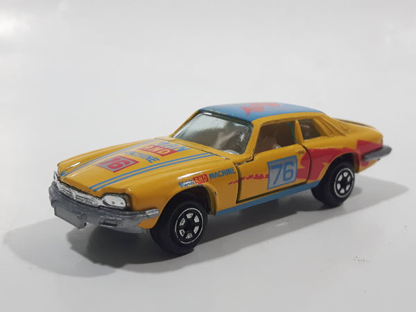 Yatming No. 1076 Jaguar XJS Grand Tourer #76 Man Made Machine Yellow Die Cast Toy Car Vehicle with Opening Doors