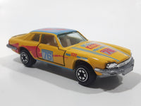 Yatming No. 1076 Jaguar XJS Grand Tourer #76 Man Made Machine Yellow Die Cast Toy Car Vehicle with Opening Doors