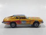 Yatming No. 1076 Jaguar XJS Grand Tourer #76 Man Made Machine Yellow Die Cast Toy Car Vehicle with Opening Doors