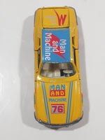 Yatming No. 1076 Jaguar XJS Grand Tourer #76 Man Made Machine Yellow Die Cast Toy Car Vehicle with Opening Doors