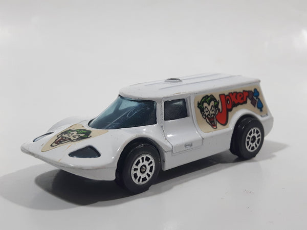 Vintage Corgi Juniors DC Comics Batman Joker Jokermobile White Die Cast Toy Car Vehicle Made in Gt. Britain