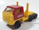 Vintage 1980s Tonka Semi Tractor Truck Yellow and Red Pressed Steel and Plastic Toy Car Vehicle