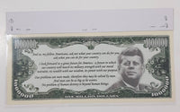 JFK John F. Kennedy 1,000,000 United States of America Novelty Paper Cash Money Note Token