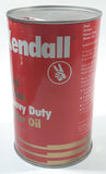 Vintage Kendall Dual Action Heavy Duty S.A.E. 20-20W Motor Oil 1 Quart 1.14 Litre Metal Can