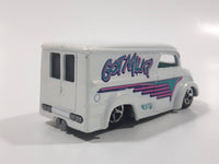 1998 Hot Wheels First Editions Dairy Delivery Truck White Die Cast Toy Car Vehicle