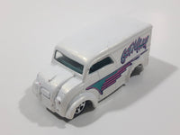 1998 Hot Wheels First Editions Dairy Delivery Truck White Die Cast Toy Car Vehicle