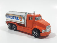 1996 Hot Wheels Tank Truck Unocal 76 Orange and Chrome Die Cast Toy Car Vehicle