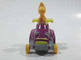 Vintage 1989 Peanuts Gang Pop Mobiles United Features Syndicate Woodstock Bird Character Plastic Toy Car Vehicle McDonald's Happy Meals Not Working