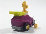 Vintage 1989 Peanuts Gang Pop Mobiles United Features Syndicate Woodstock Bird Character Plastic Toy Car Vehicle McDonald's Happy Meals Not Working