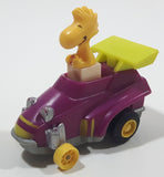 Vintage 1989 Peanuts Gang Pop Mobiles United Features Syndicate Woodstock Bird Character Plastic Toy Car Vehicle McDonald's Happy Meals Not Working
