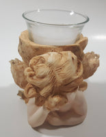 Casa Elite Angle Baby Themed 7" Long Resin Candle Holder with Glass Cup Designed By M. Valenti New in Box