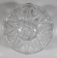 Vintage RCR Royal Crystal Rock Leaded Crystal Glass 7" Tall Lidded Candy Dish Made In Italy