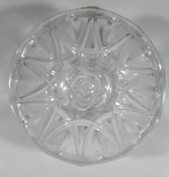 Vintage RCR Royal Crystal Rock Leaded Crystal Glass 7" Tall Lidded Candy Dish Made In Italy