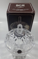 Vintage RCR Royal Crystal Rock Leaded Crystal Glass 7" Tall Lidded Candy Dish Made In Italy