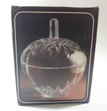 Vintage RCR Royal Crystal Rock Leaded Crystal Glass 7" Tall Lidded Candy Dish Made In Italy