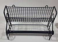 Black Metal Spice Rack and Paper Towel Holder