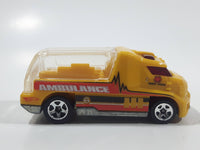 2010 Hot Wheels Rapid Response Ambulance Yellow Die Cast Toy Car Emergency Rescue Vehicle