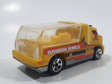 2010 Hot Wheels Rapid Response Ambulance Yellow Die Cast Toy Car Emergency Rescue Vehicle