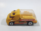 2010 Hot Wheels Rapid Response Ambulance Yellow Die Cast Toy Car Emergency Rescue Vehicle