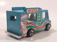 2014 Hot Wheels HW City Works Good Humor Truck Pizza Aqua Blue Catering Food Truck Die Cast Toy Car Vehicle