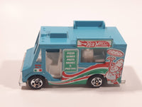 2014 Hot Wheels HW City Works Good Humor Truck Pizza Aqua Blue Catering Food Truck Die Cast Toy Car Vehicle