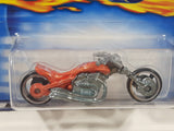 2000 Hot Wheels First Editions 36/36 Blast Lane Metalflake Orange Die Cast Toy Motor Bike Motor Cycle Vehicle - New in Package Sealed