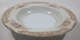 Vintage 1945 to 1952 Occupied Japan Noritake China Pink Flowers 8" Diameter Bowl Dish