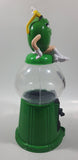 M&M's Ms Green Character Gumball Style Plastic Candy Dispenser 12" Tall