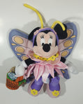 Disney Minnie Mouse Purple Butterfly with Easter Egg Basket 10" Tall Stuffed Plush Toy Character
