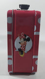 2013 Tin Box Co. Disney Minnie Mouse Pink and White Polka Dot Embossed Tin Metal Lunch Box