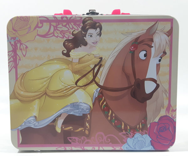 Disney Beauty and The Beast Bell Riding Phillipe The Horse Tin Metal Lunch Box