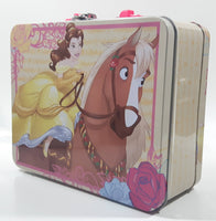 Disney Beauty and The Beast Bell Riding Phillipe The Horse Tin Metal Lunch Box