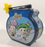 2004 Viacom Nickelodeon The Fairly Odd Parents Poof! Poof! Embossed Tin Metal Lunch Box with Star Magic Wand Handle