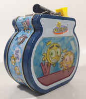 2004 Viacom Nickelodeon The Fairly Odd Parents Poof! Poof! Embossed Tin Metal Lunch Box with Star Magic Wand Handle