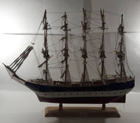 Vintage Estrellas Del Mar No. 212 German Clipper Deutschdlan Wood Tall Ship Model Large 33" Long