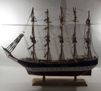 Vintage Estrellas Del Mar No. 212 German Clipper Deutschdlan Wood Tall Ship Model Large 33" Long