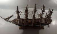 Vintage Estrellas Del Mar No. 212 German Clipper Deutschdlan Wood Tall Ship Model Large 33" Long