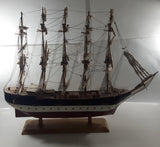 Vintage Estrellas Del Mar No. 212 German Clipper Deutschdlan Wood Tall Ship Model Large 33" Long